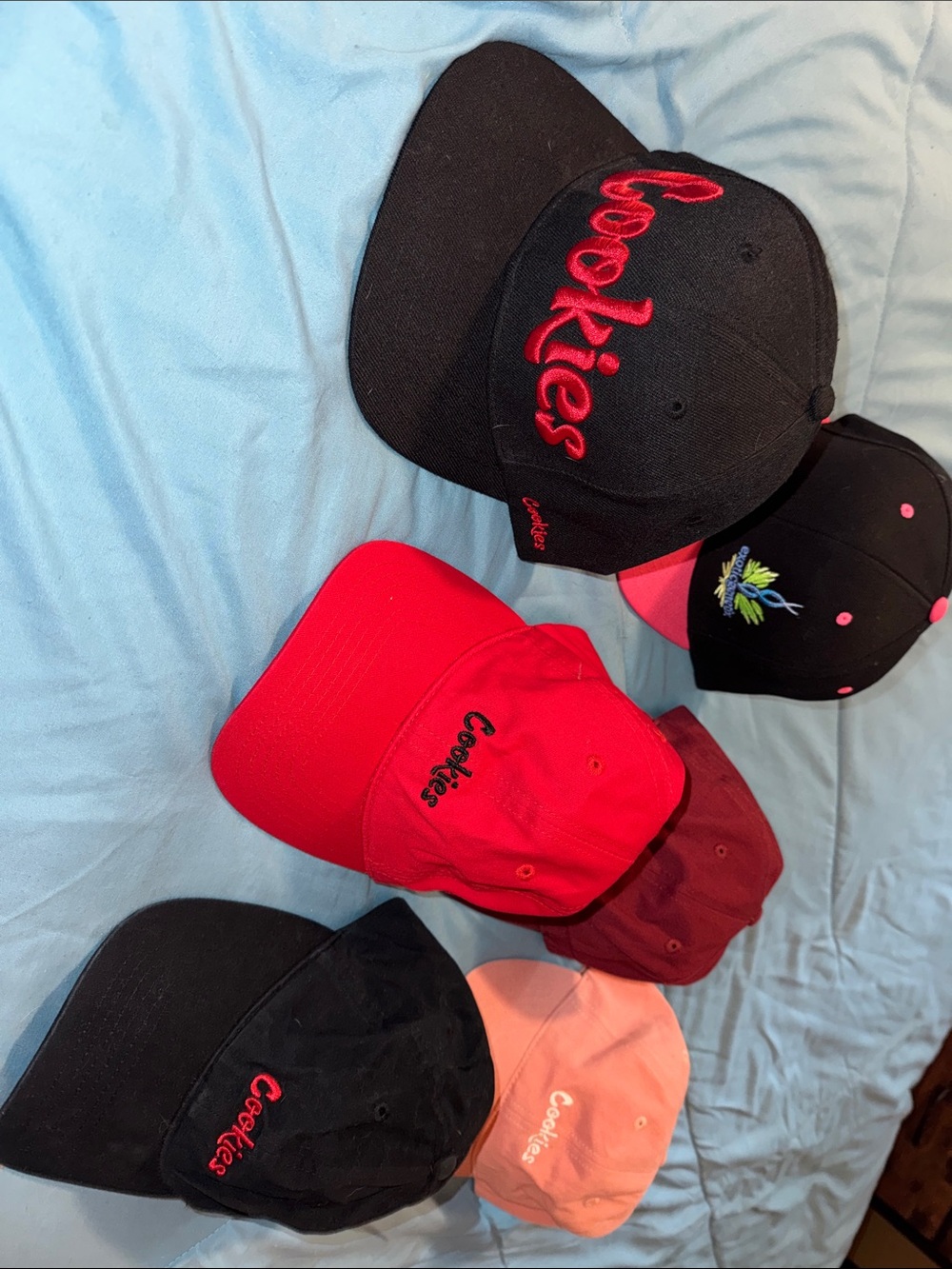 Sale- Cookies Embroidered Logo Caps & More  - Black, Red, Pink, Burgundy